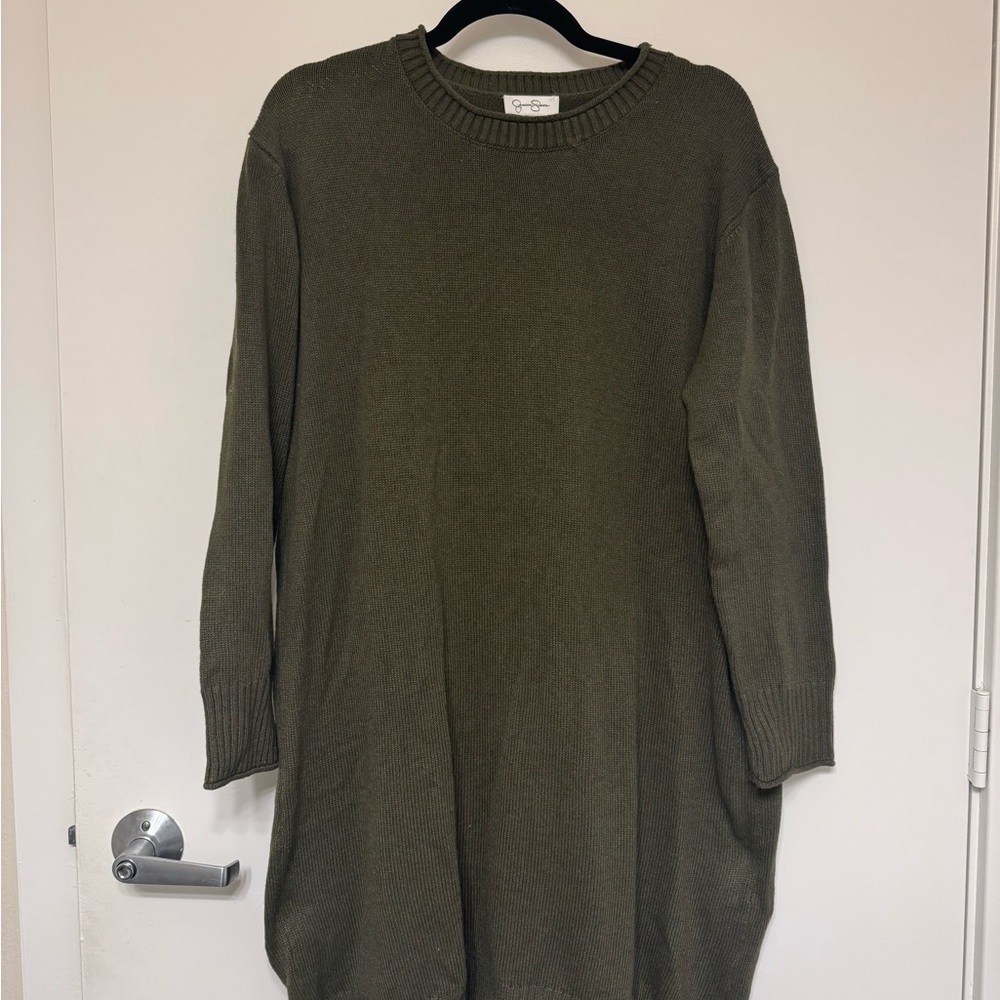 Olive Green Sweater Dress